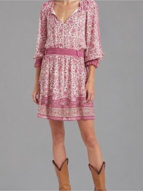Love The Label x Anthropologie Floral Dress in Pink